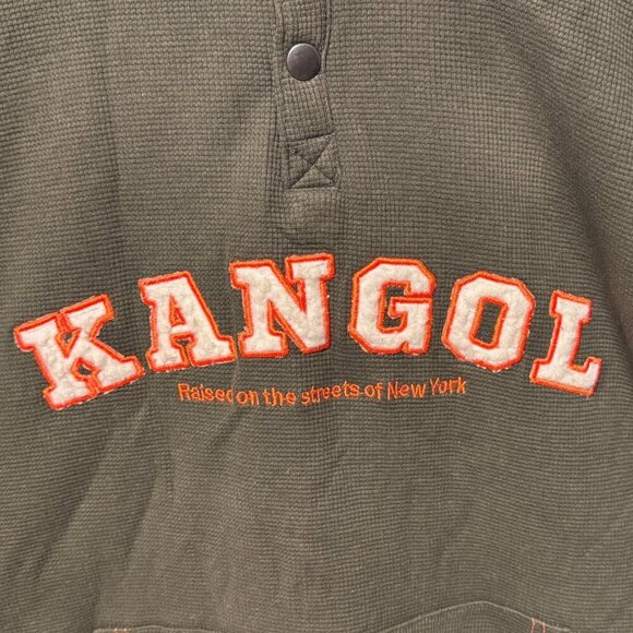 Kangol Workwear Sherpa Lined Waffle Hoodie Deep Depth Size: L NWT - Picture 3 of 4